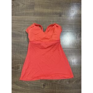 Lululemon Athletica Coral Wrap It Up Yoga Tank‎ Top Women's Size 8